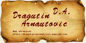 Dragutin Arnautović vizit kartica